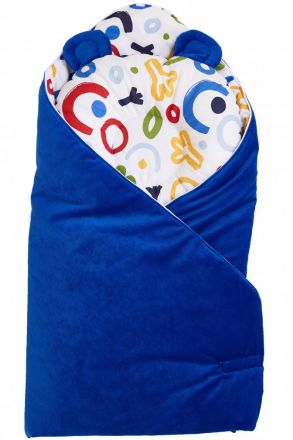 Набор конверт-плед с подушкой Twins Bear 9064-TB-109, indigo